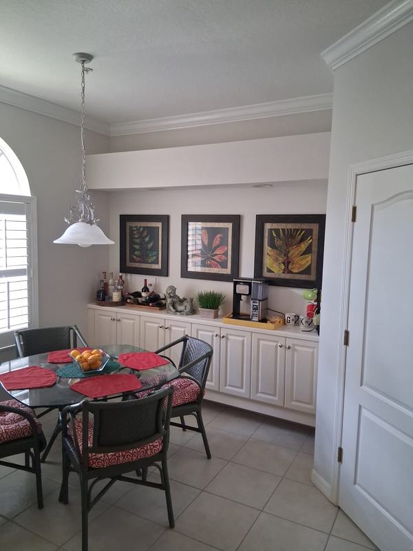 Kitchen and dining, repainted